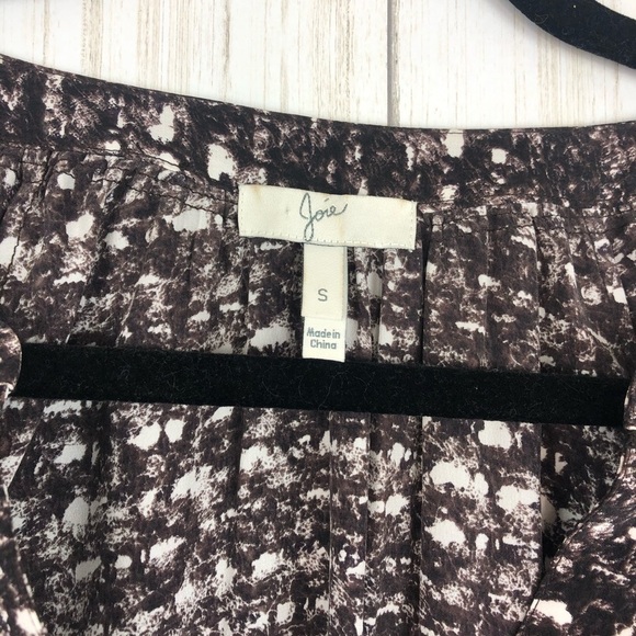 Joie 100% silk brown cream blouse - Picture 2 of 5